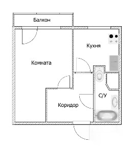 Продается 1-комн. квартира, 40 м²