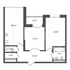 Продается 2-комн. квартира, 70 м²