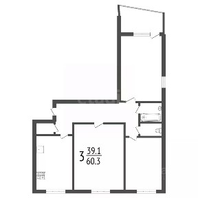 Продается 3-комн. квартира, 63,5 м²
