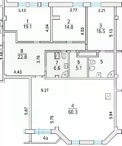 Продается 3-комн. квартира, 154,5 м²