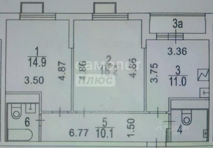 Продается 2-комн. квартира, 62 м²