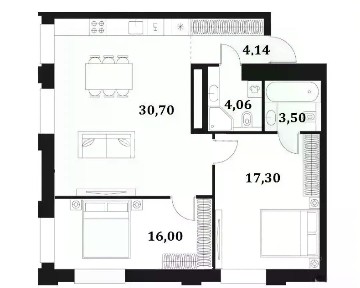 Продается 2-комн. квартира, 75,7 м²