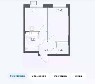 Продается 1-комн. квартира, 32,26 м²
