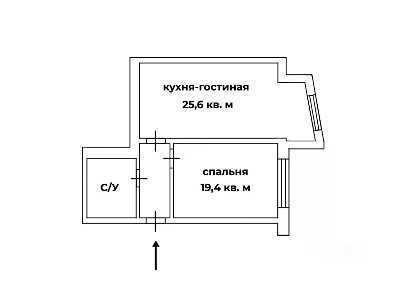 Продается 1-комн. квартира, 57,8 м²