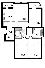 Продается 4-комн. квартира, 154,6 м²