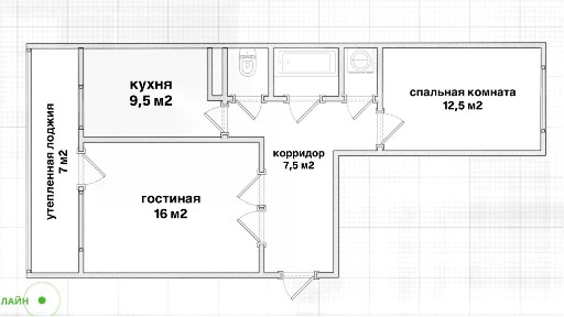 Продается 2-комн. квартира, 51 м²