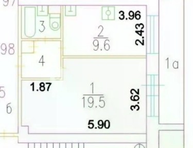 Продается 1-комн. квартира, 34,9 м²
