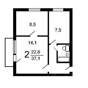 Продается 2-комн. квартира, 38 м²