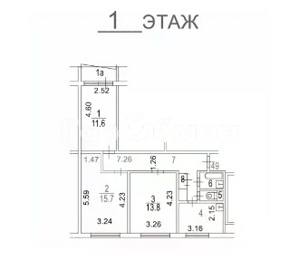 Продается 3-комн. квартира, 62 м²