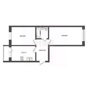Продается 2-комн. квартира, 59 м²