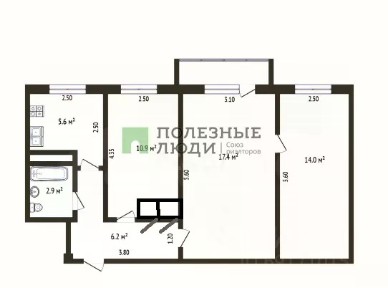 Продается 3-комн. квартира, 57 м²