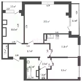 Продается 3-комн. квартира, 78,3 м²
