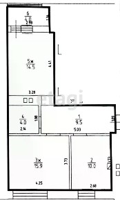 Продается 2-комн. квартира, 60 м²