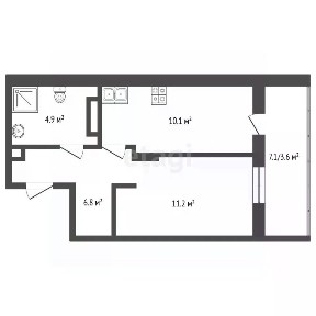 Продается 1-комн. квартира, 41,6 м²