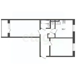 Продается 2-комн. квартира, 50,7 м²