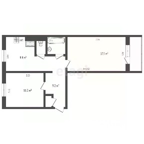 Продается 2-комн. квартира, 51,4 м²