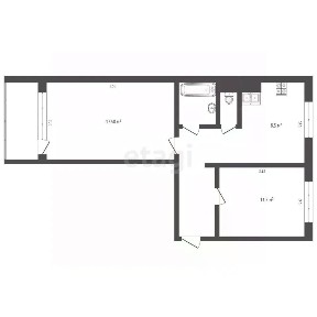 Продается 2-комн. квартира, 51,4 м²