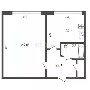 Продается 1-комн. квартира, 28,5 м²