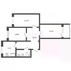 Продается 3-комн. квартира, 66,6 м²
