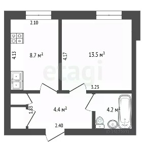 Продается 1-комн. квартира, 31,7 м²