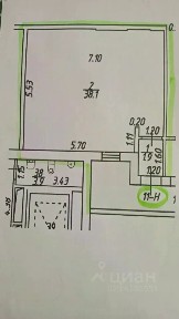 Продается помещение свободного назначения, 38,1 м²