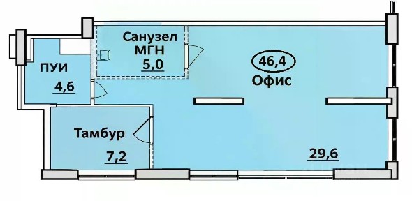 Продается помещение свободного назначения, 46,4 м²