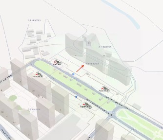 Москва, СЗАО, р-н Хорошево-Мневники, Остров жилой комплекс, 8-й квартал, к1