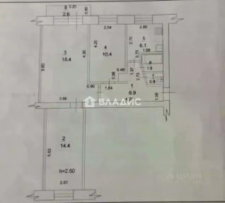 Продается 3-комн. квартира, 59 м²