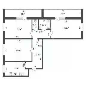 Продается 3-комн. квартира, 67,4 м²
