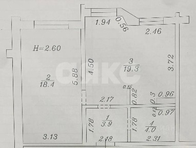 Продается 2-комн. квартира, 45,6 м²