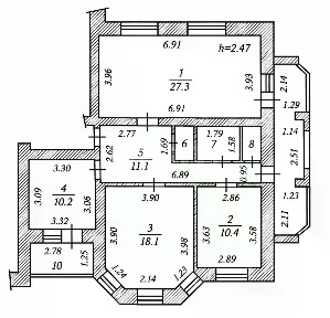 Продается 3-комн. квартира, 83 м²