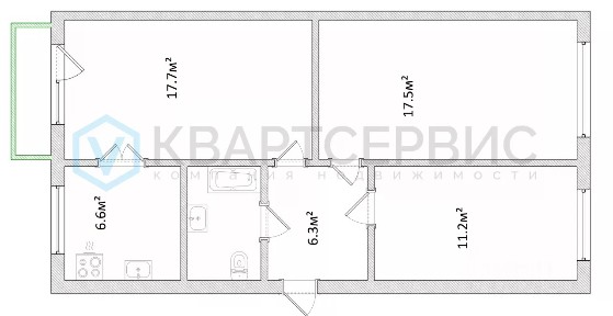 Продается 3-комн. квартира, 63,5 м²