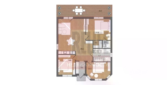 Продается 1-этажный дом, 148 м²