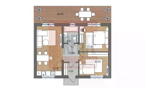 Продается 1-этажный дом, 77 м²