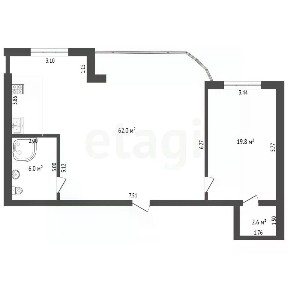 Продается 2-комн. квартира, 90,4 м²