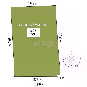 Продается участок, 6 сот.