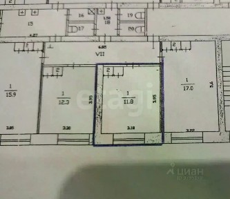 Продается 1-комн. квартира, 12,6 м²