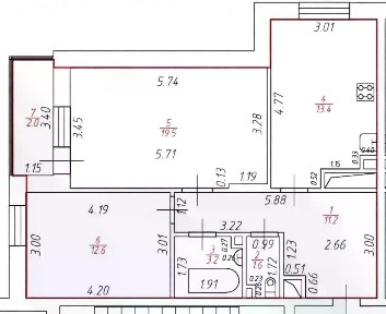 Продается 2-комн. квартира, 61,5 м²