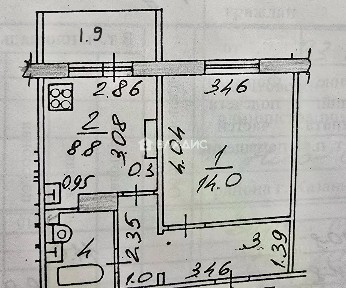 Продается 1-комн. квартира, 36,5 м²