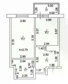 Продается 1-комн. квартира, 39,5 м²