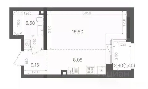 Продается студия, 32,2 м²