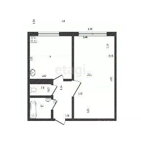 Продается 1-комн. квартира, 38,1 м²