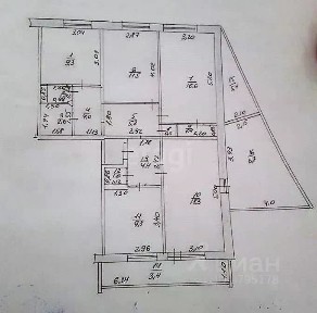 Продается 1/3 квартиры, 85,4/9 м²