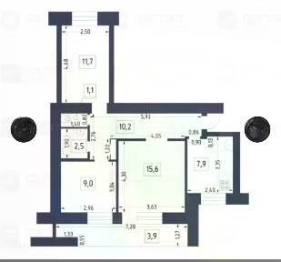 Продается 3-комн. квартира, 67,9 м²