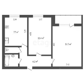 Продается 2-комн. квартира, 45 м²