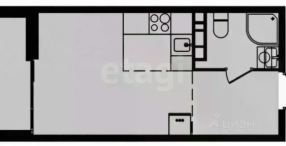 Продается апартаменты-студия, 25,7 м²