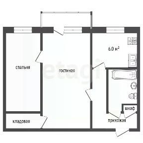 Продается 2-комн. квартира, 46 м²