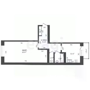 Продается 1-комн. квартира, 42,7 м²