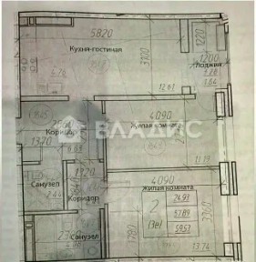 Продается 2-комн. квартира, 57,1 м²