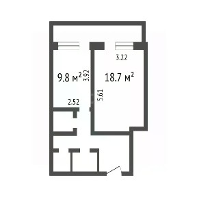 Продается 1-комн. квартира, 45,3 м²